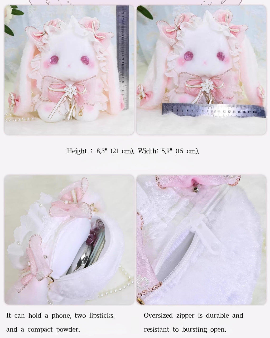 Sweet Lolita Plush Bag, Cute Bunny Shape - image 5
