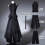 Nightblade Black Ouji Lolita Apron Pants Suit - image 10
