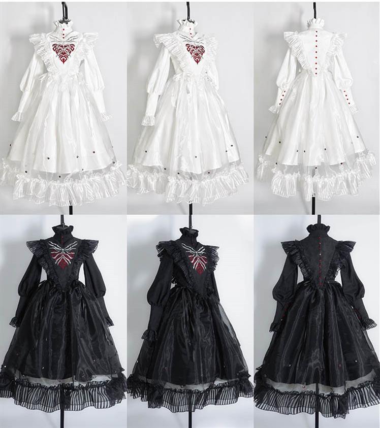 Gothic Lolita Accessory Red Bone Fake Collar - image 10