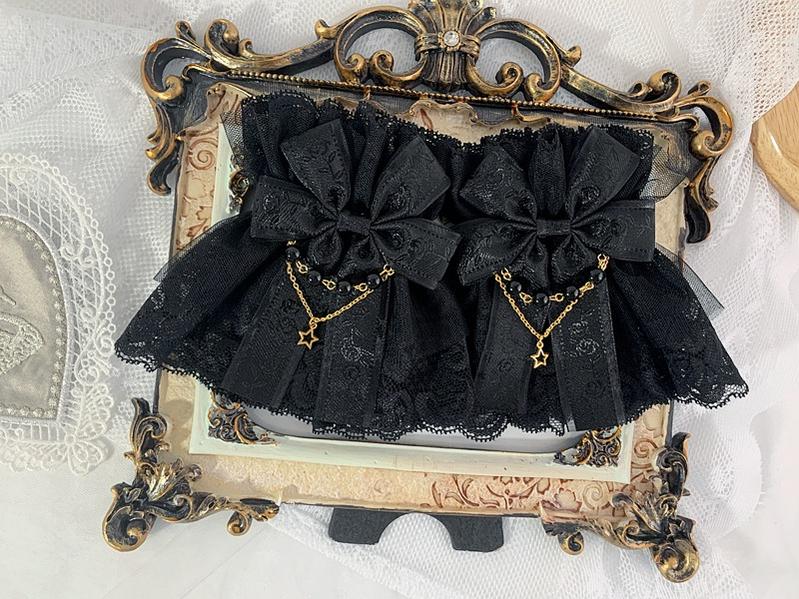 Double Layer Lace Cuffs Elegant Lolita Gloves - image 3