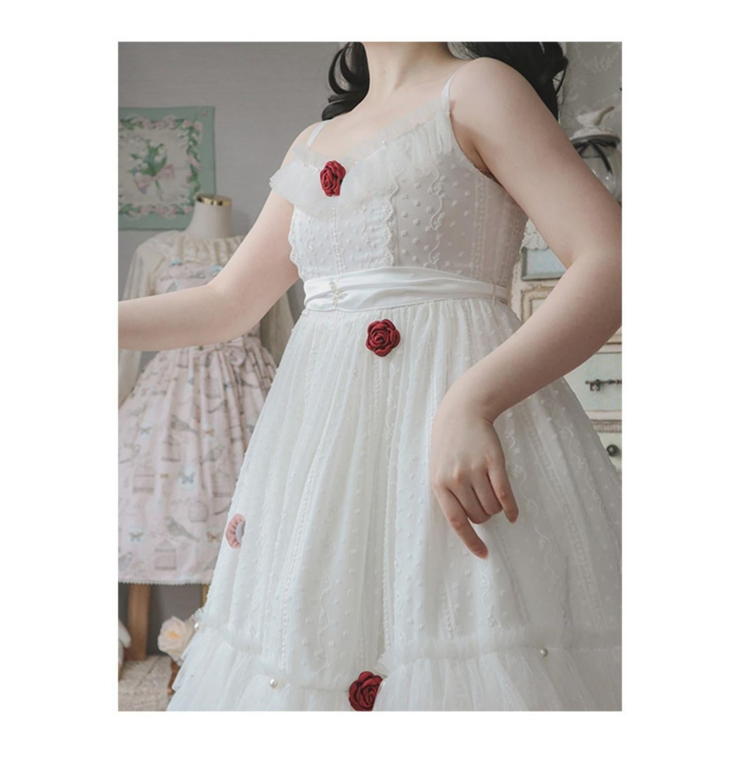 Spring Breeze - Plus Size Spring Lolita JSK Dress with Rose Decoration - image 7