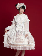 Chiffon Classic Lolita OP Dress, Long Sleeve - image 1