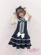 Old School Lolita Salopette Suit Tiered Dress - image 1