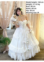 Love and Roses Princess Bridal Lolita Dress with Tiered Rose Skirt - image 7