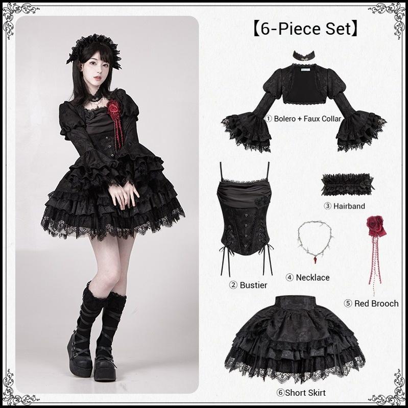Twilight Witch-Inspired Black Gothic Lolita Skirt Set - image 34