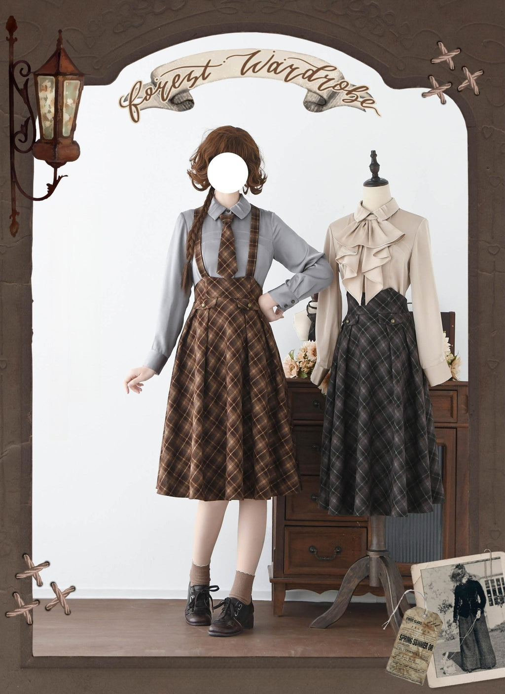Forest Dew - Elegant Lolita Slim-Fit Shirt with Detachable Jabot - image 11