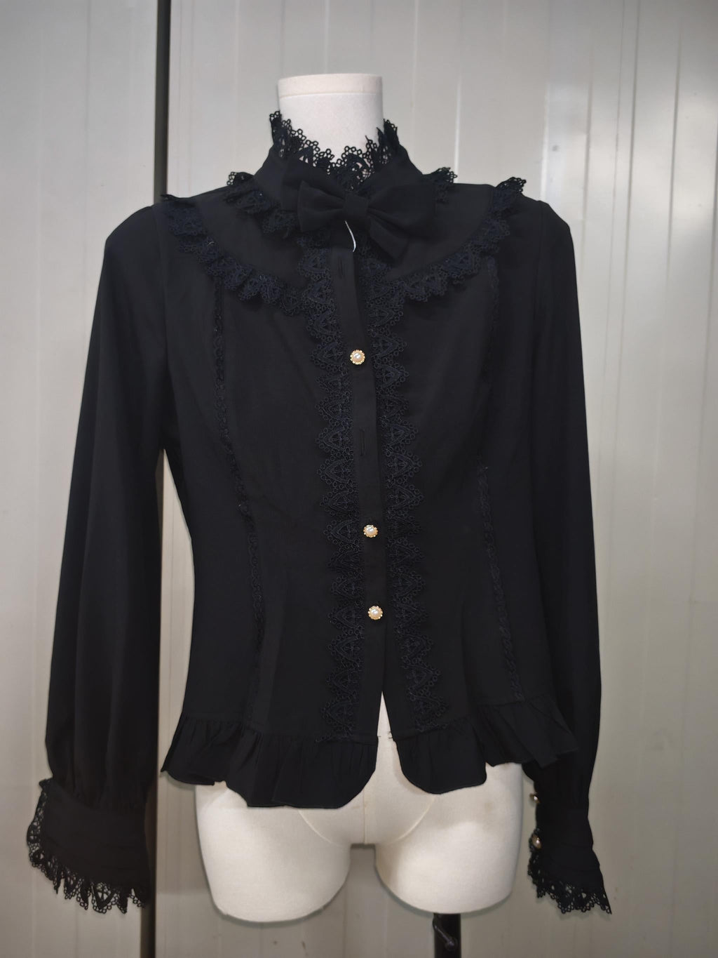 Yilia Lolita - Stand Collar Classic Lolita Blouse - image 11