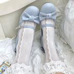 Elegant Lolita Bownot Retro High Heel Shoes - image 5