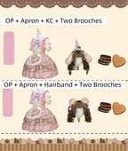 Bear Biscuit SP - Kawaii Lolita Bear Printed Dress Set with Bows - image 3