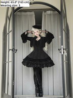 Six-Panel Gothic Lolita JSK Dress with Tiered Ruffles - image 8