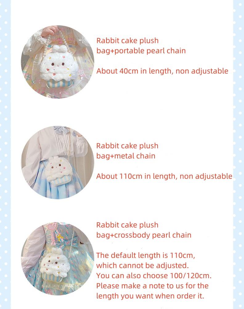 Cute Plush Lolita Bag Rabbit Cake Bag - image 14