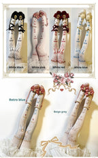 Classic Lolita Tights Baroque Pearl Printed Lolita Pantyhose - image 7