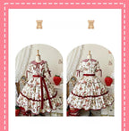 The Bear's Strawberry Field - Daily Lolita OP Dress With Petal Collar & Bear Strawberry Print and Accessories - image 20