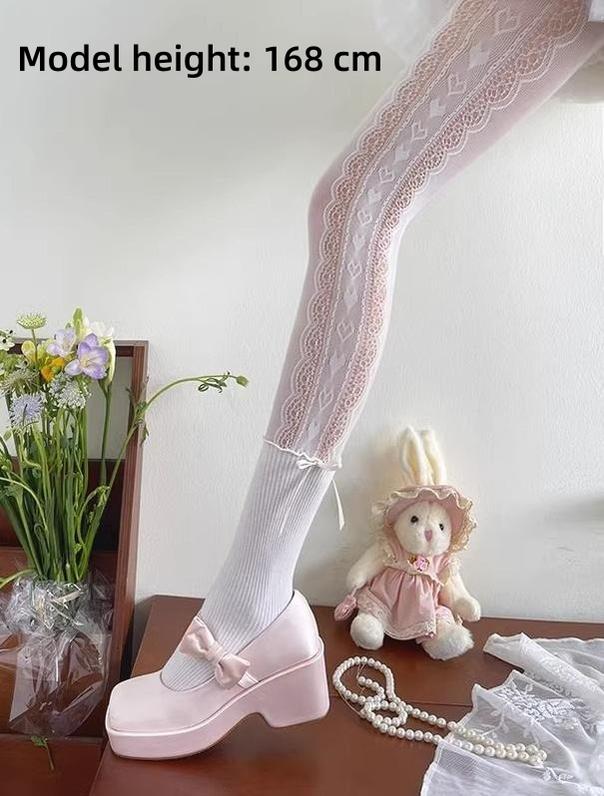 Sweet Lace Patchwork Lolita Pantyhose - image 3
