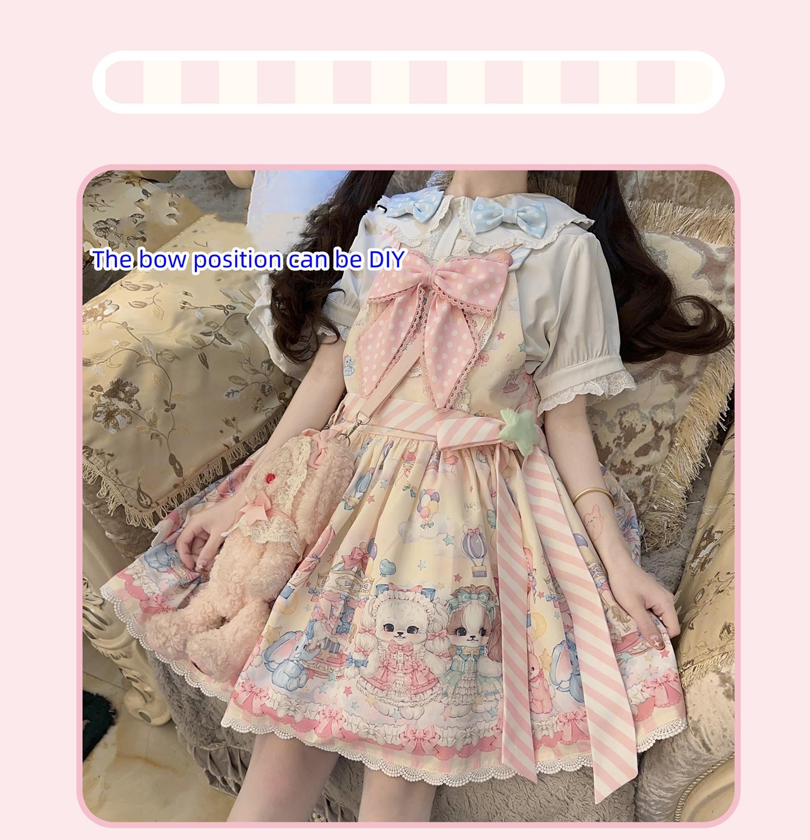 Puppy Parks - Sweet Lolita Kawaii Puppy Lolita Salopette - image 13