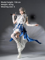 Blue Dragon Bone Ouji Lolita Shorts Suit with Trailing - image 5