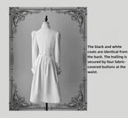 White Night Sonata - Ouji Lolita Embroidery Coat, Detachable Trailing - image 9
