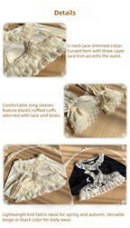 Bloom Period - Elegant Lolita Bolero, Layered Lace Ruffles - image 8
