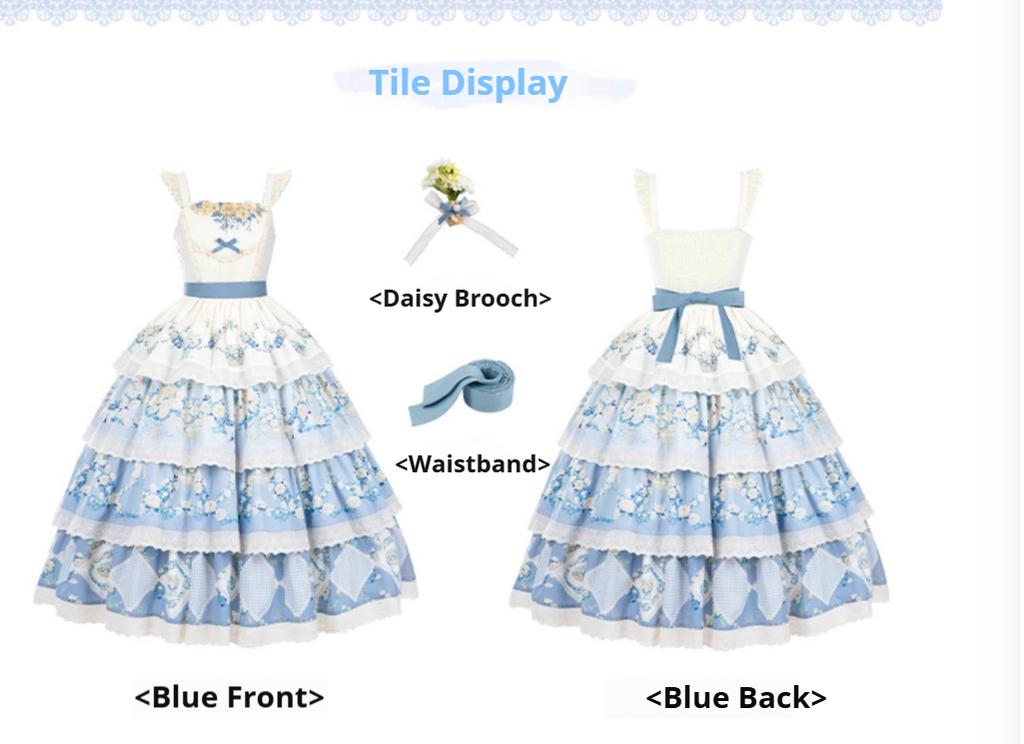 Letter and Poetry - Classic Lolita JSK Suit Four-tiered Twins Dress - image 18