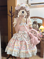 Sweet Cat Fruit Candy - Sweet Lolita Dessert Printed JSK Dress, Bows & Ruffles and Accessories - image 1