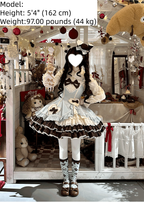 Cream Bud - Tiered Hem Old School Lolita JSK, Side Opening - image 18