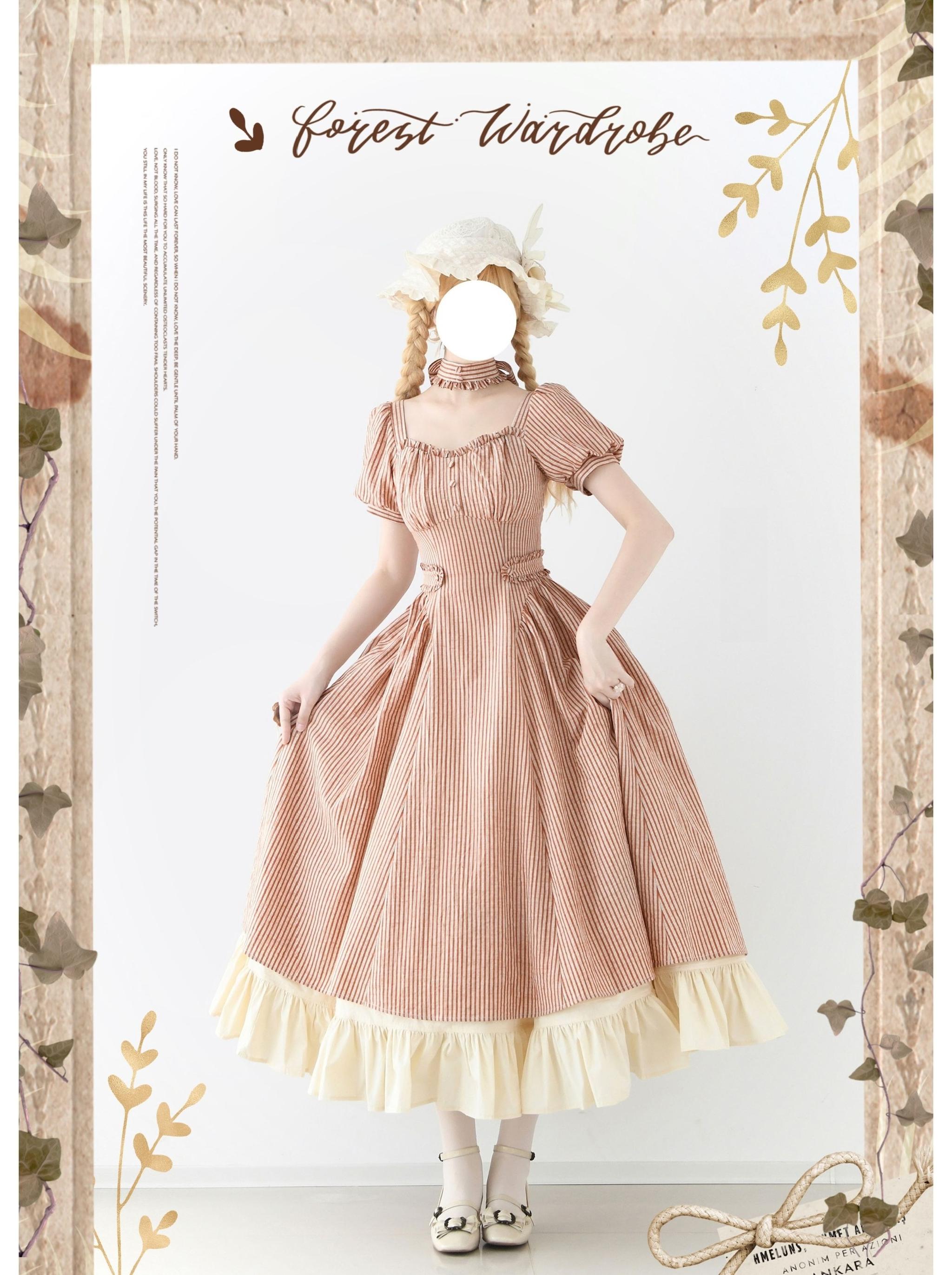 Chantilly Forest - Classic Lolita OP Dress With Square Neck & Underskirt - image 35