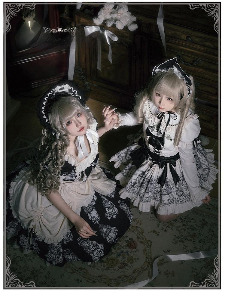 Doll Night - Vintage Twin Lolita OP Dress Embroidered Doll Dress - image 2