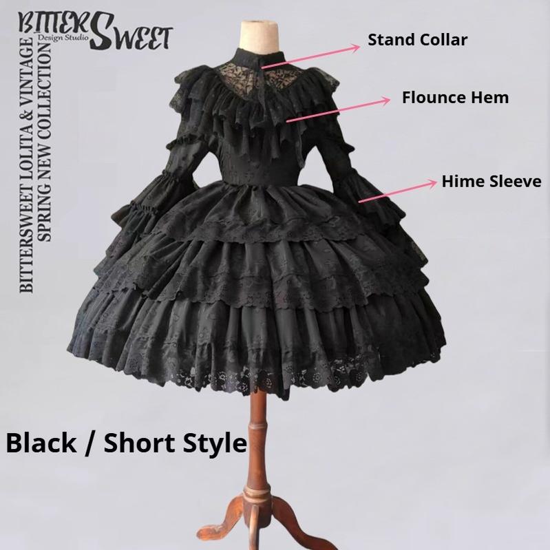 Halloween Gothic Wedding Lolita OP Dress - image 3