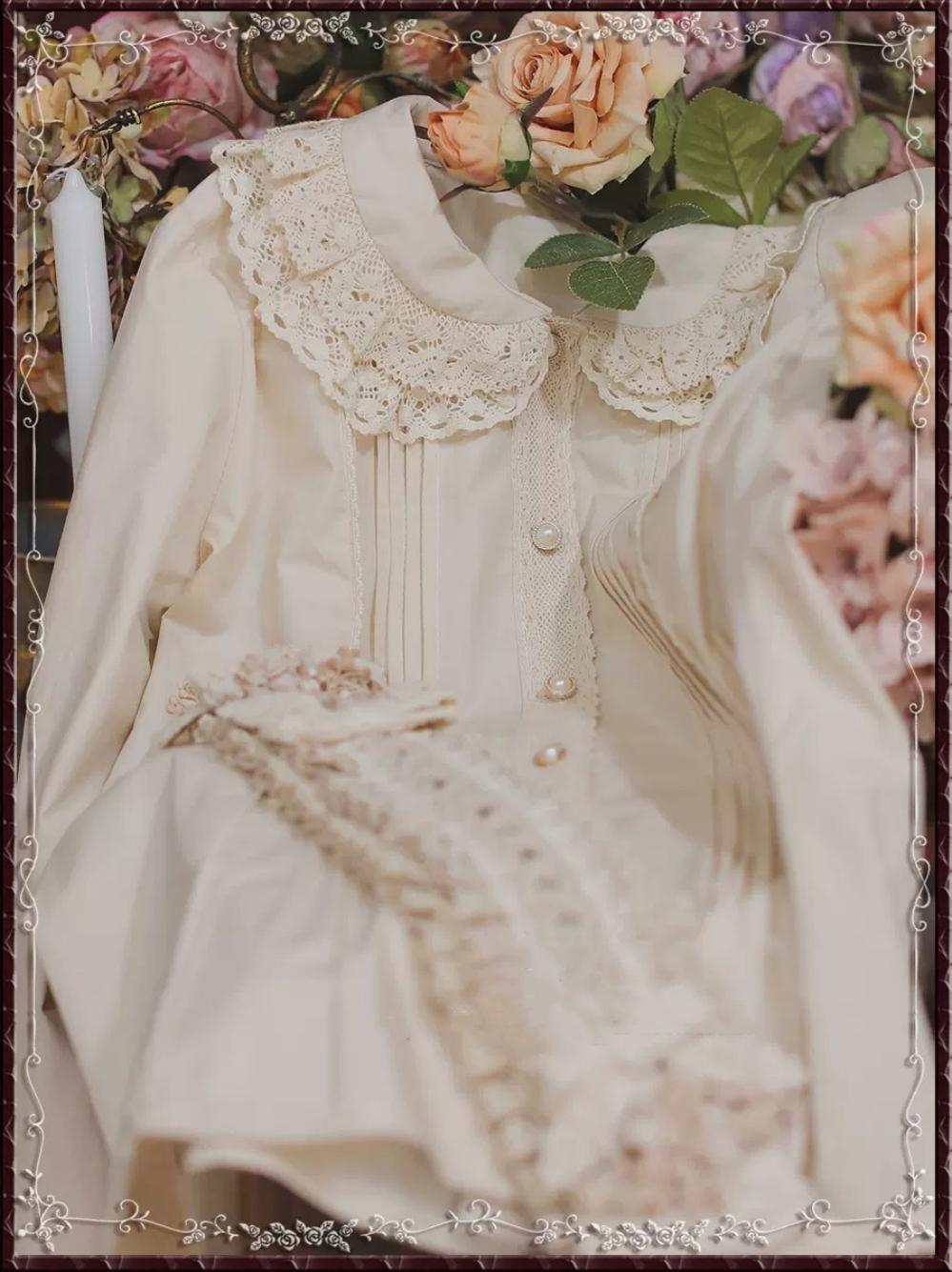 Cotton Retro Lace Lolita Blouse - image 7