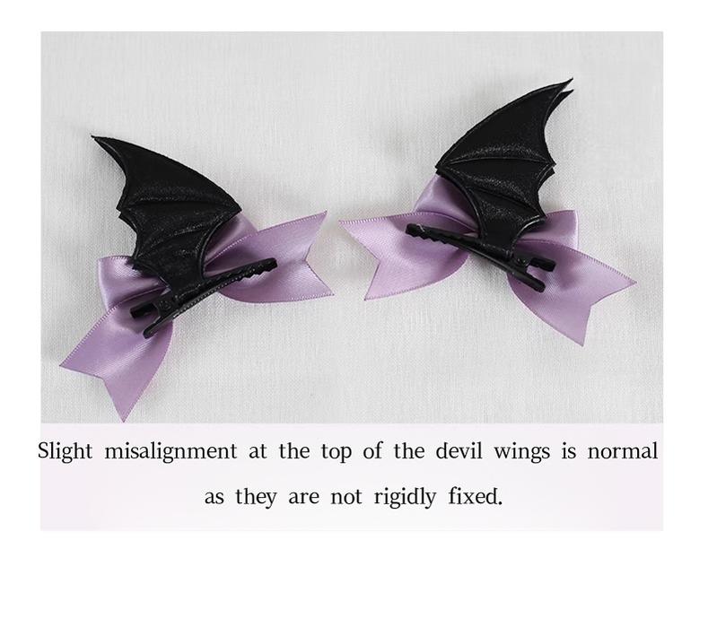 Halloween Gothic Lolita Hairband, Detachable Devil Wings - image 10