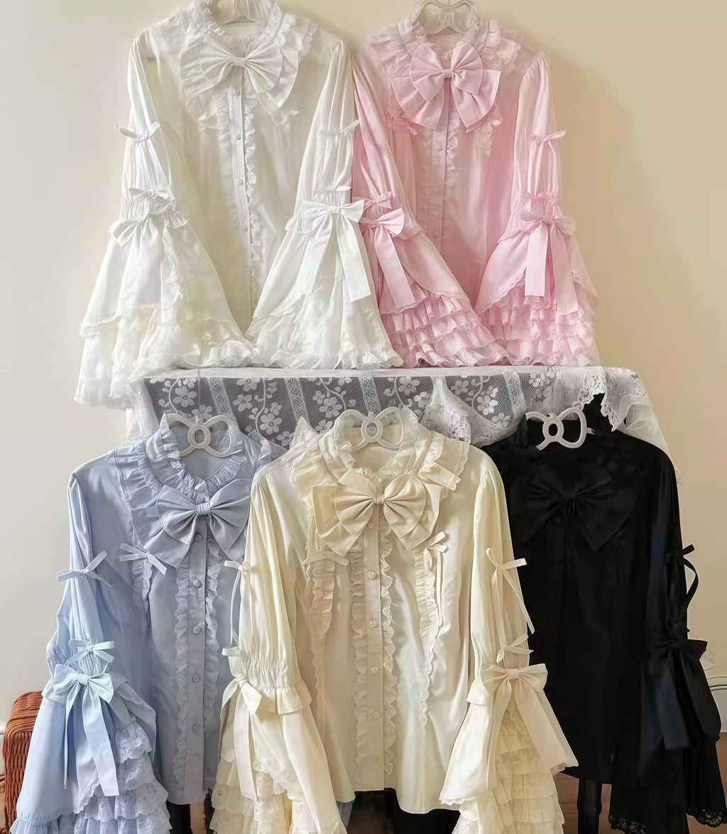 Plus Size Lolita Blouse, Princess Sleeves - image 1