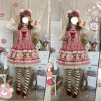 Macaron Lolita Cute Stripe Socks - image 35