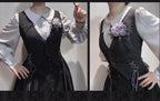 Witch Notes - Gothic Lolita Embroidered Dress Suit, Cross and Rose Print - image 42