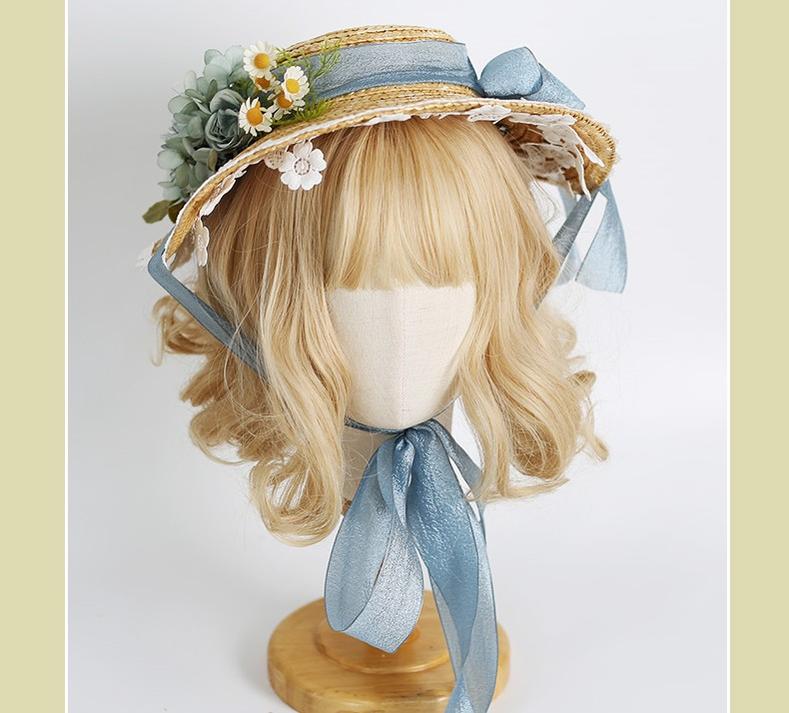 Xiaogui Flower Bow Lace Lolita Sunhat - image 5