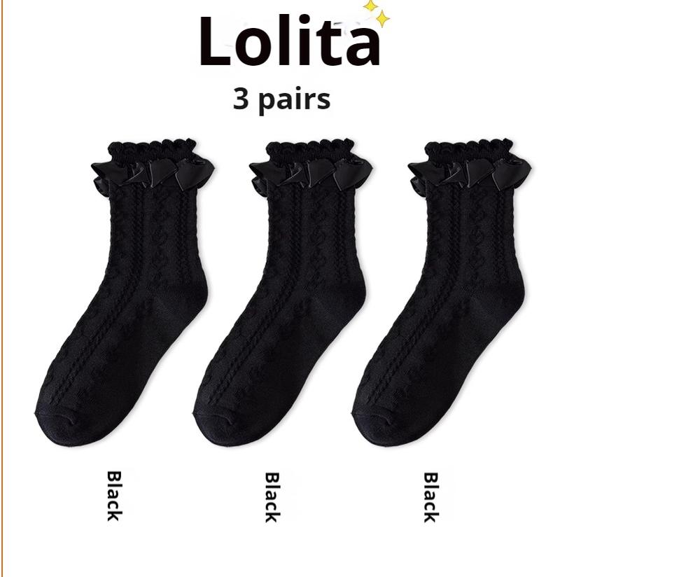Sweet Lolita Socks Women's Multicolor JK Mid-Calf Socks - image 13