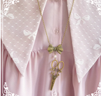 Vintage Lolita Bow-Scissors Shaped Necklace - image 6