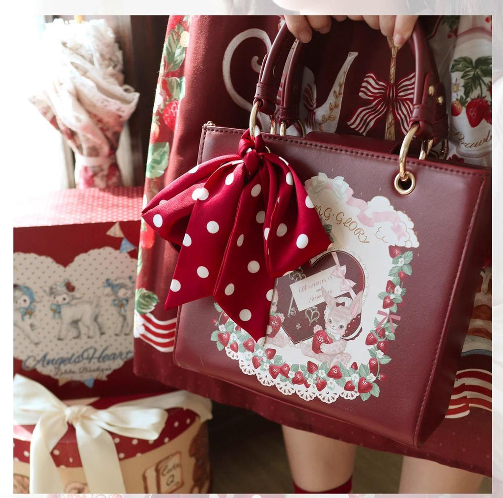 Retro Lolita Handbag PU Square Wedding Bag - image 19