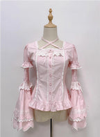 Haruhime Momoko - Cotton Old School Lolita Blouse Collection - image 1
