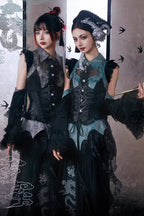 Sky Dragon Gothic Oriental Lolita Skirt Set - image 6
