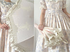 Lyre Academy - Classic Lolita 2-Fold Parasol, Lyre Print and Embroidered Trim - image 22