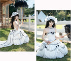 Layered Poem Wedding Sweet Plus Size Lolita JSK Dress Set - image 5