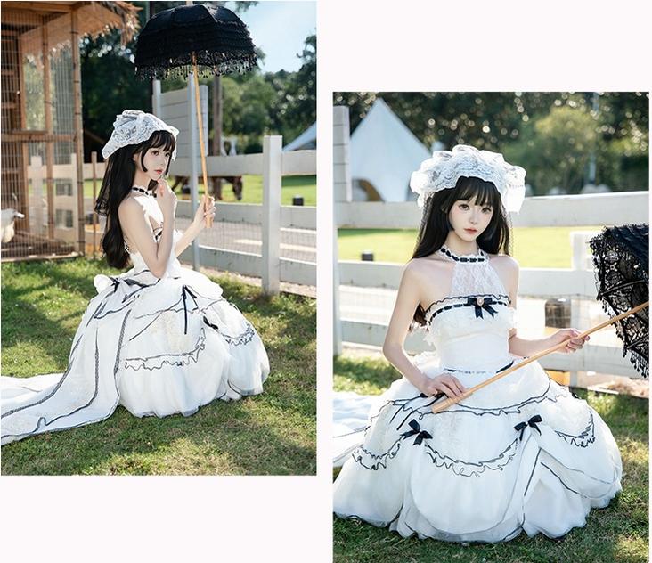 Layered Poem Wedding Sweet Plus Size Lolita JSK Dress Set - image 5