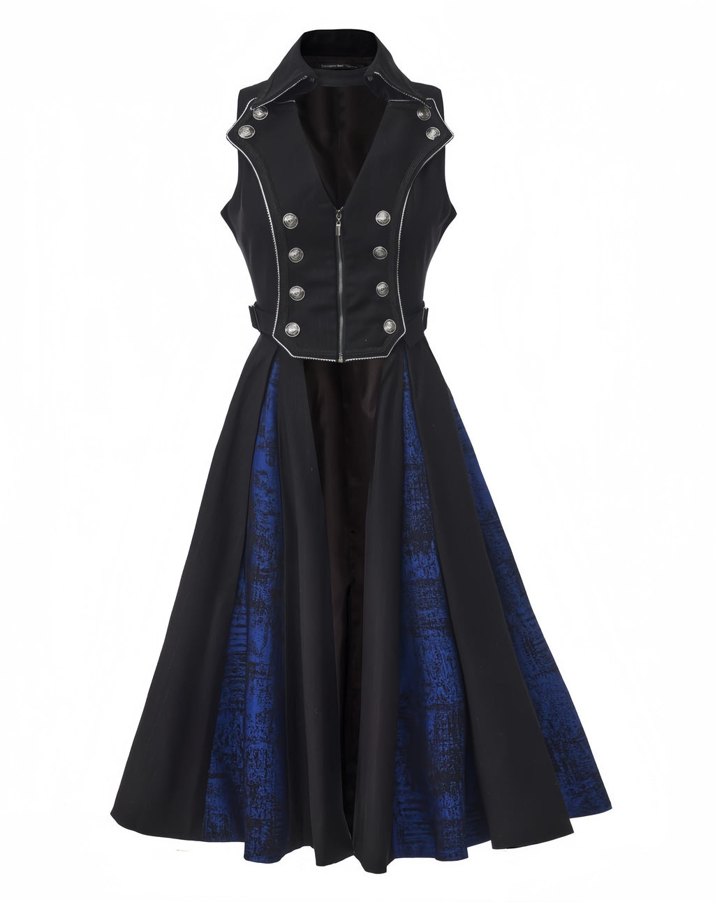 Timeless Silence Mystery - Sleeveless Ouji Lolita Vest Coat, High-Low Hem - image 1