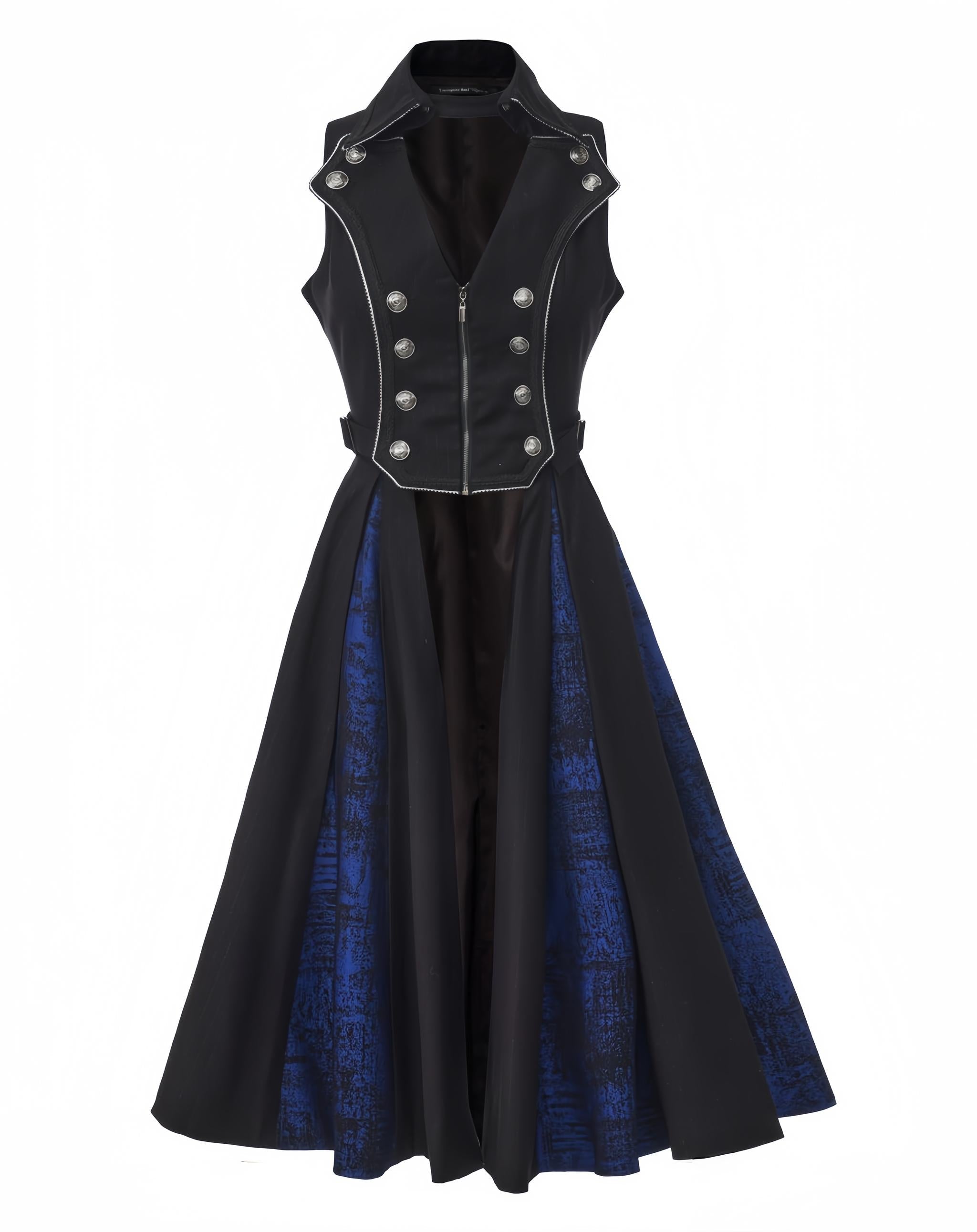 Timeless Silence Mystery - Sleeveless Ouji Lolita Vest Coat, High-Low Hem - image 1
