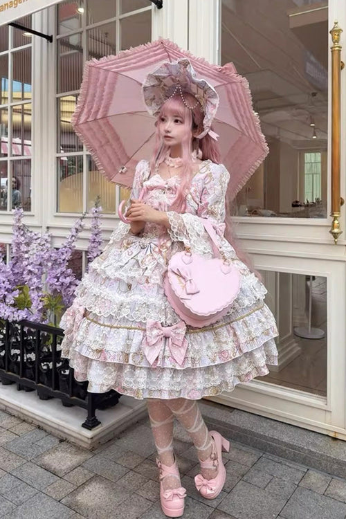 Candlelight Elegance - Sweet Elegant Lolita OP Dress in Purple - image 1