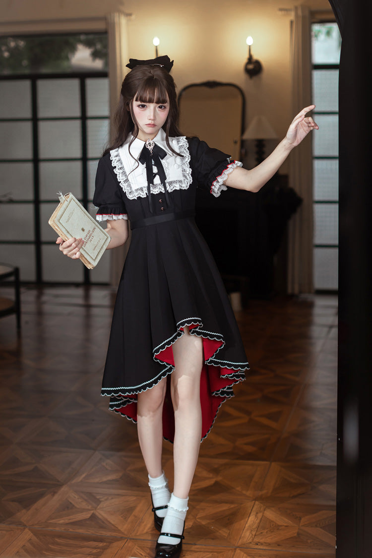 Rosalind - Gothic Maid Lolita Dress with Bow Tie - image 9