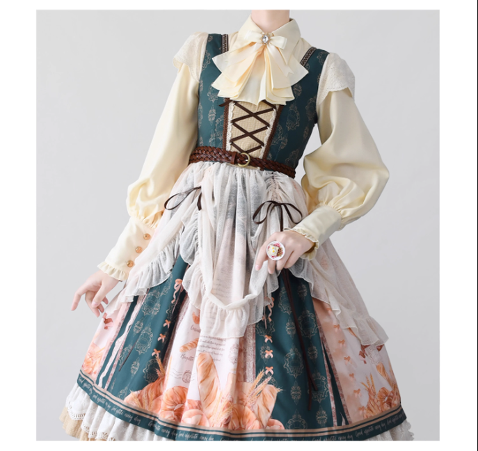 Elegant Lolita Slim Fit Mutton Sleeve Blouse - image 42