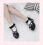 Fairy Godmothe - Preppy Style Flat Shoes Mid Heel Round Toe Lolita Shoes - image 25