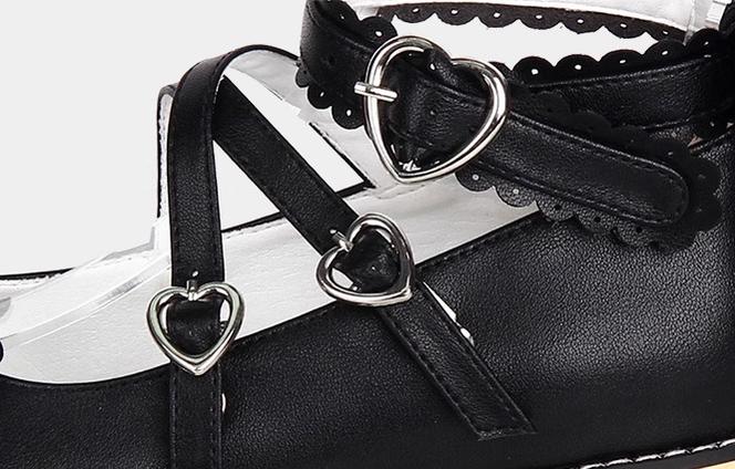 Princess Lolita Platform Shoes, Wood Grain Sole - image 6