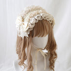 Elegant Lolita Ivory Lace Hair Band - image 1